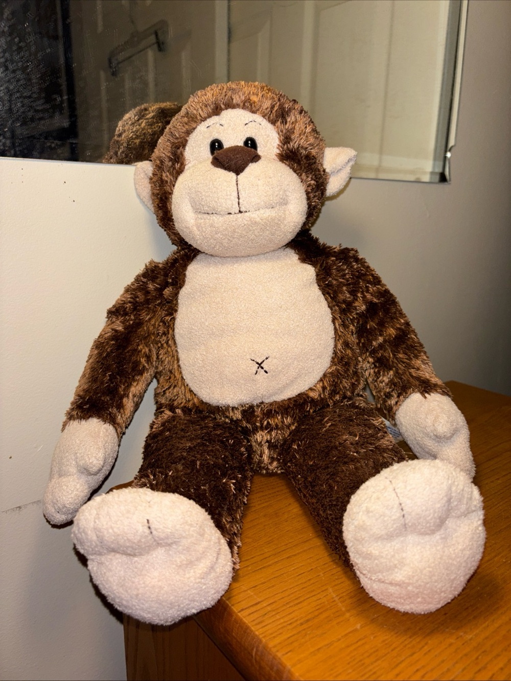 Build-A-Bear Brown and Cream Monkey Plush Stuffed Animal retired